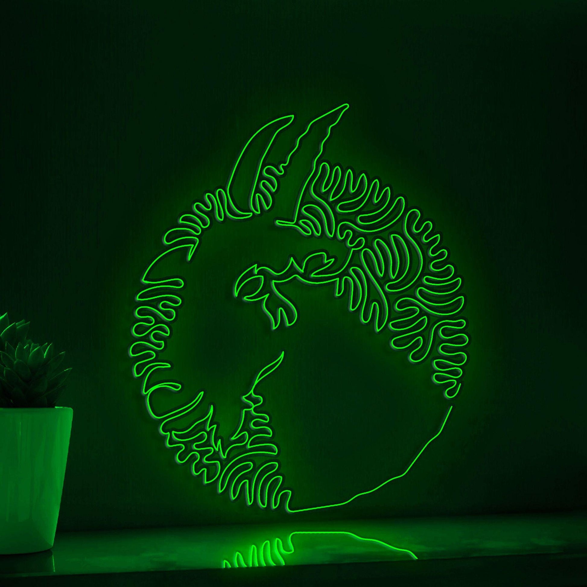 Goat One Line EL Wire Neon Sign - Perfect for Farm-themed Home Decor - myneonup