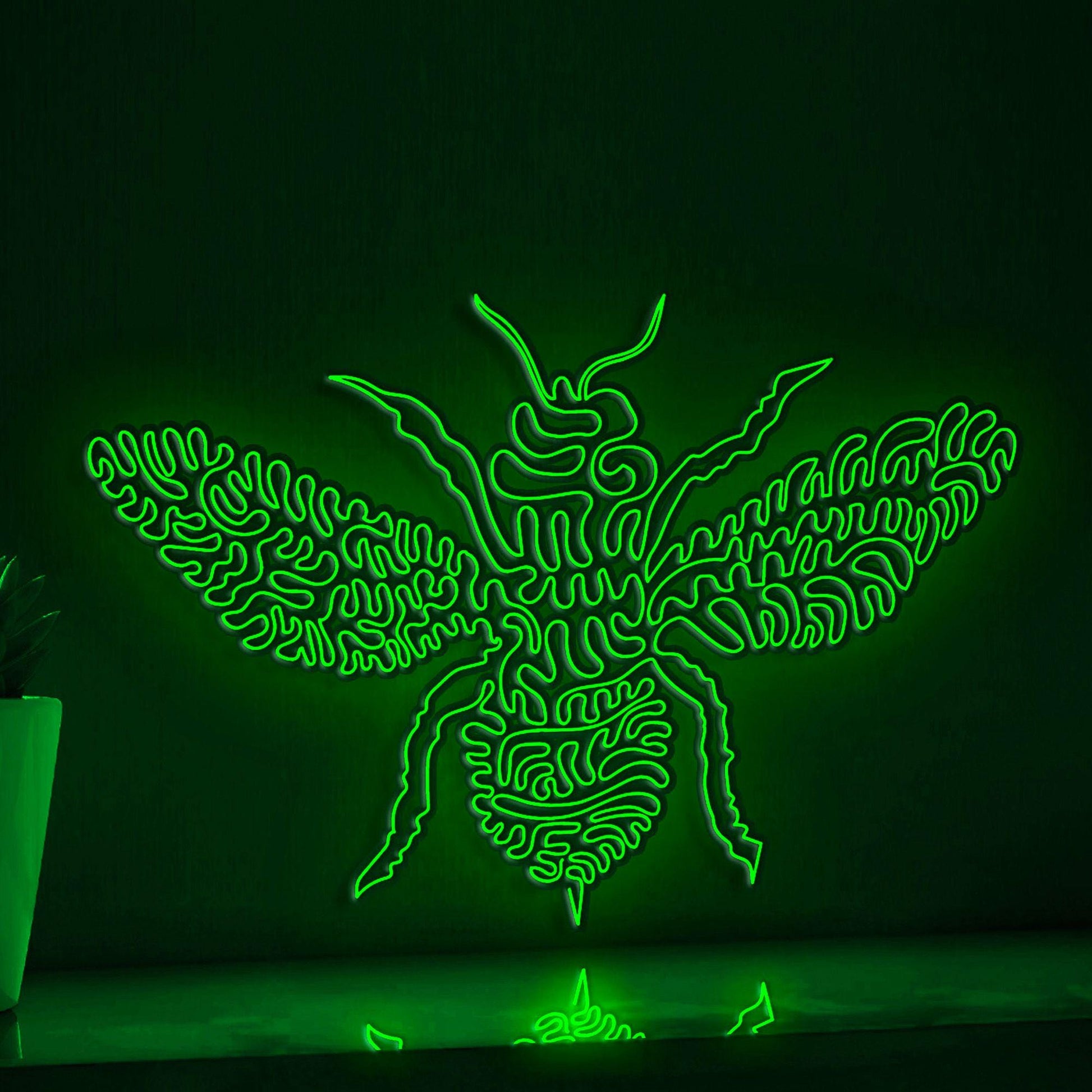 Adorable Bee One Line EL Wire Neon Sign - Social Insect Decor - myneonup