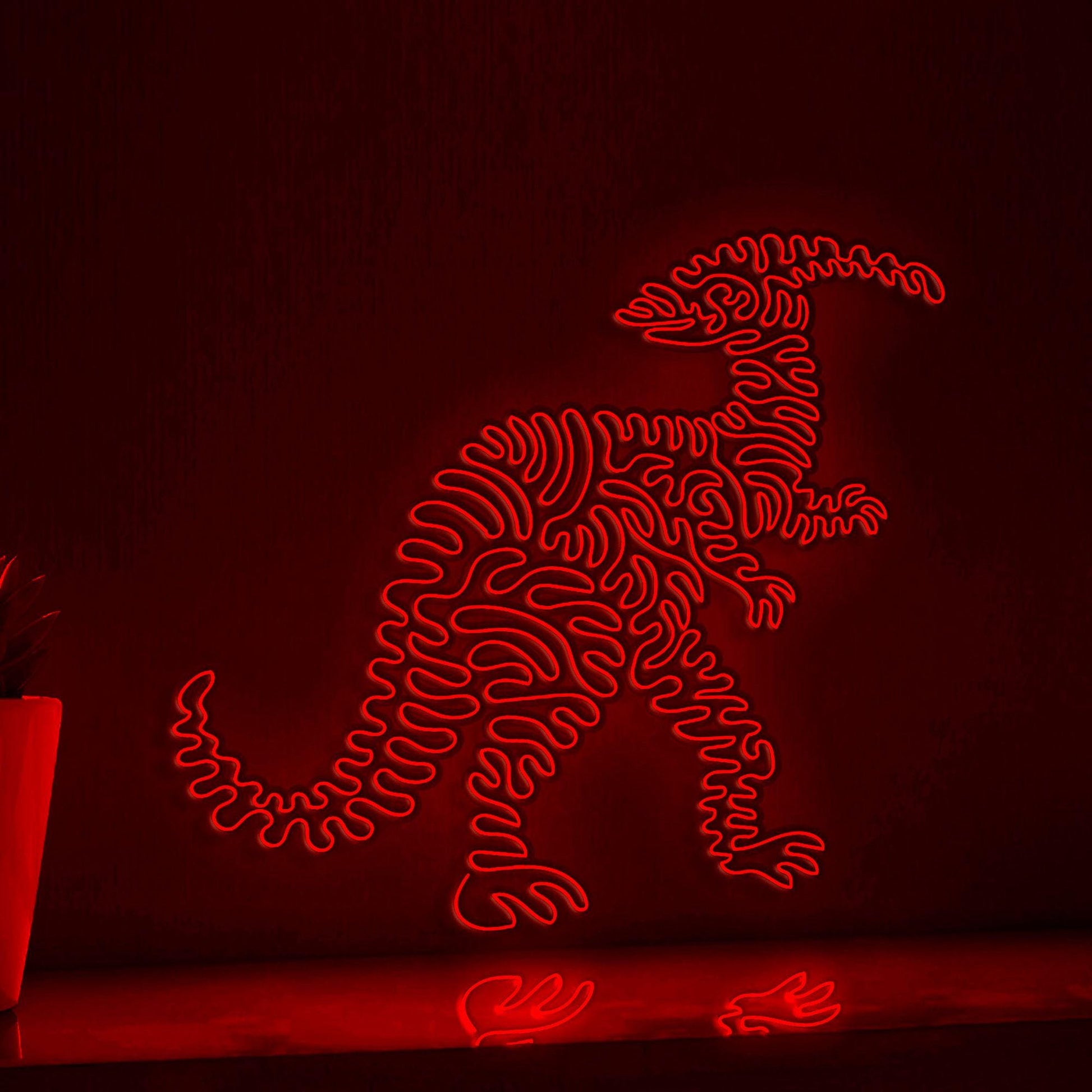 Parasaurolophus EL Wire Neon Sign - Ideal for Dino Lovers & Modern Wall Decor - myneonup