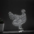 Turkey One Line EL Wire Neon Sign - Perfect for Thanksgiving Decor and Modern Homes - myneonup