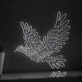 Dove One Line EL Wire Neon Sign - Flying Peace Symbol - myneonup