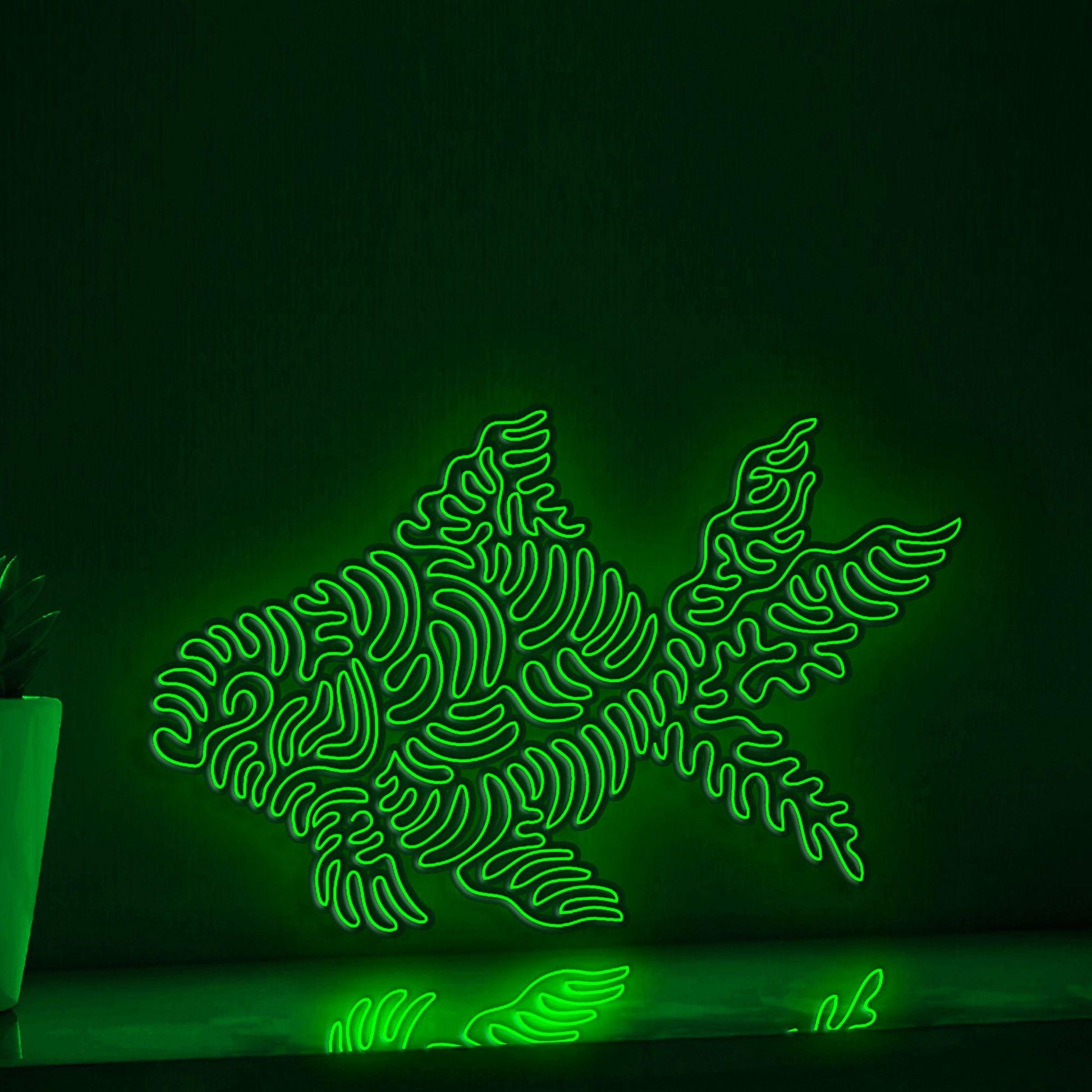 Beautiful Goldfish Abstract Neon Sign for Home Decor, Ideal for Aquarium Lovers - myneonup