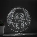 Gorilla One Line EL Wire Neon Sign - Stocky Ape Wall Art - myneonup
