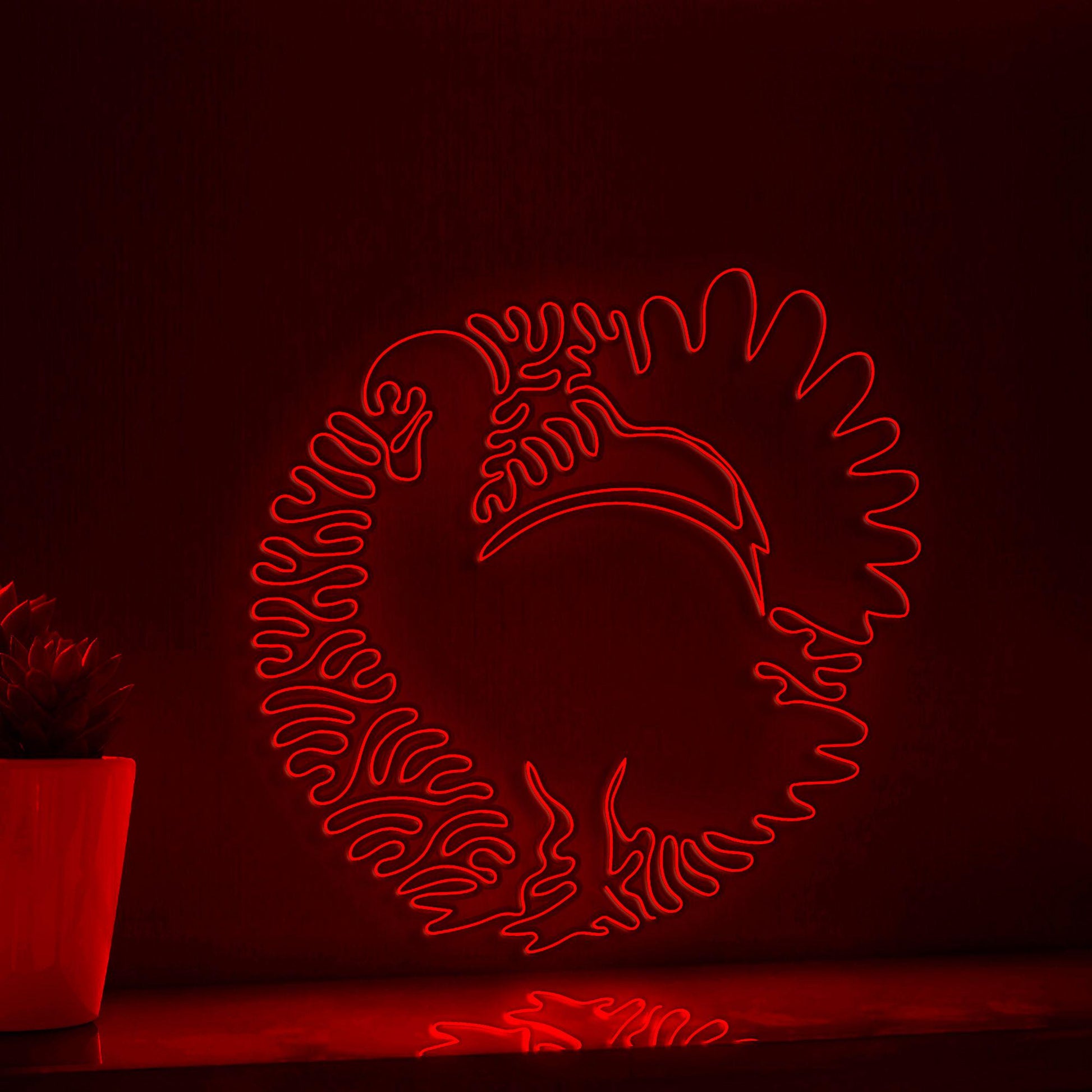 Turkey One Line EL Wire Neon Sign - Thanksgiving Decor - myneonup