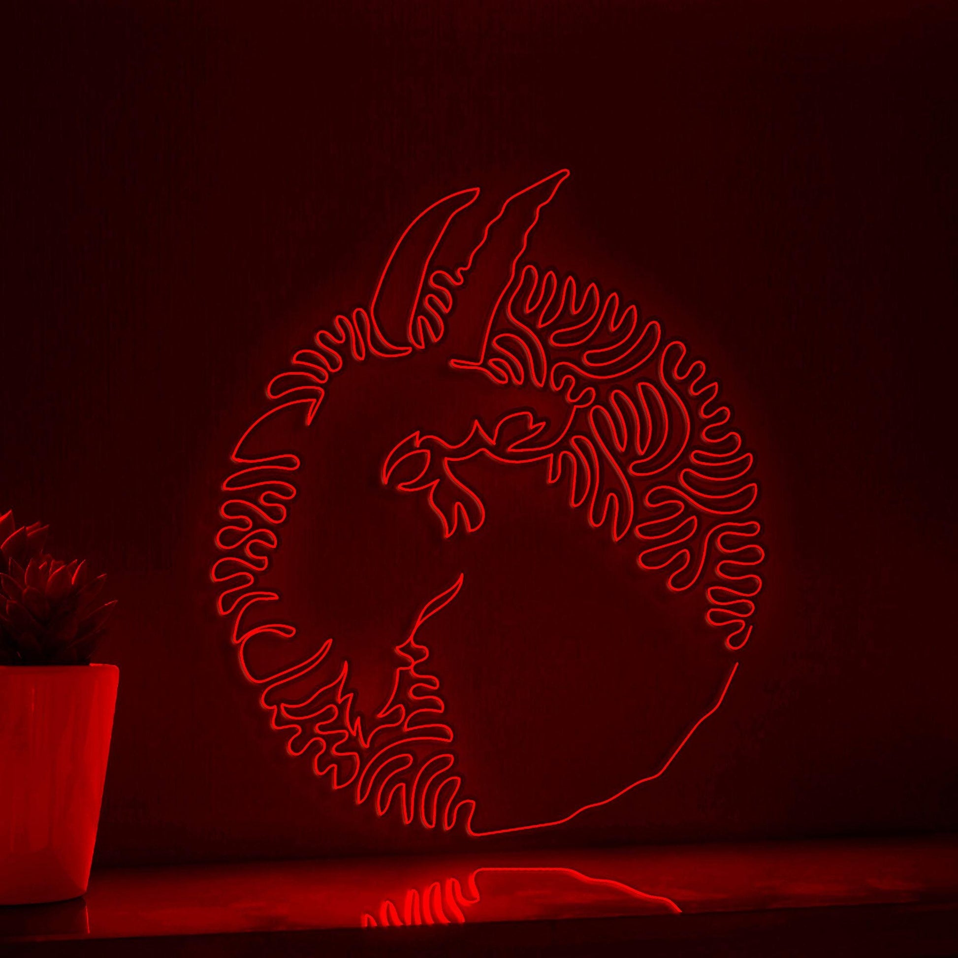 Goat One Line EL Wire Neon Sign - Perfect for Farm-themed Home Decor - myneonup