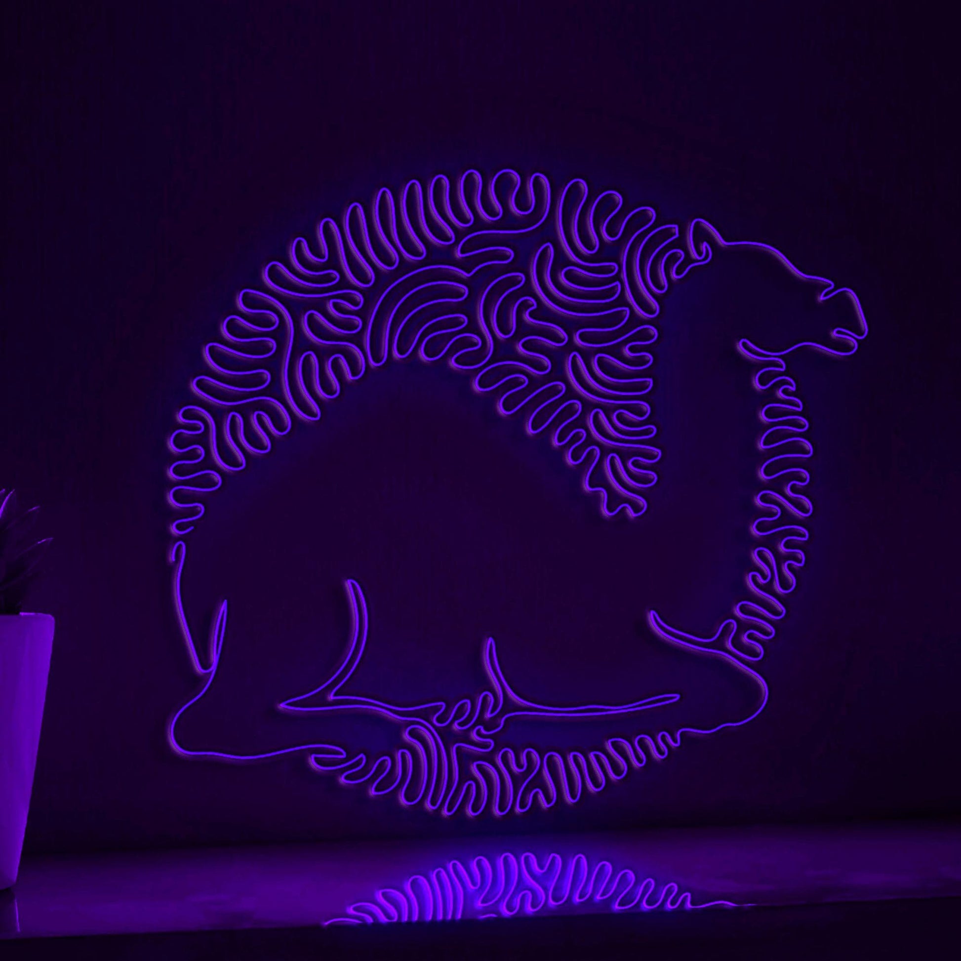 Camel One Line EL Wire Neon Sign - Cute Abstract Camel Design for Art Lovers & Safari Decor - myneonup