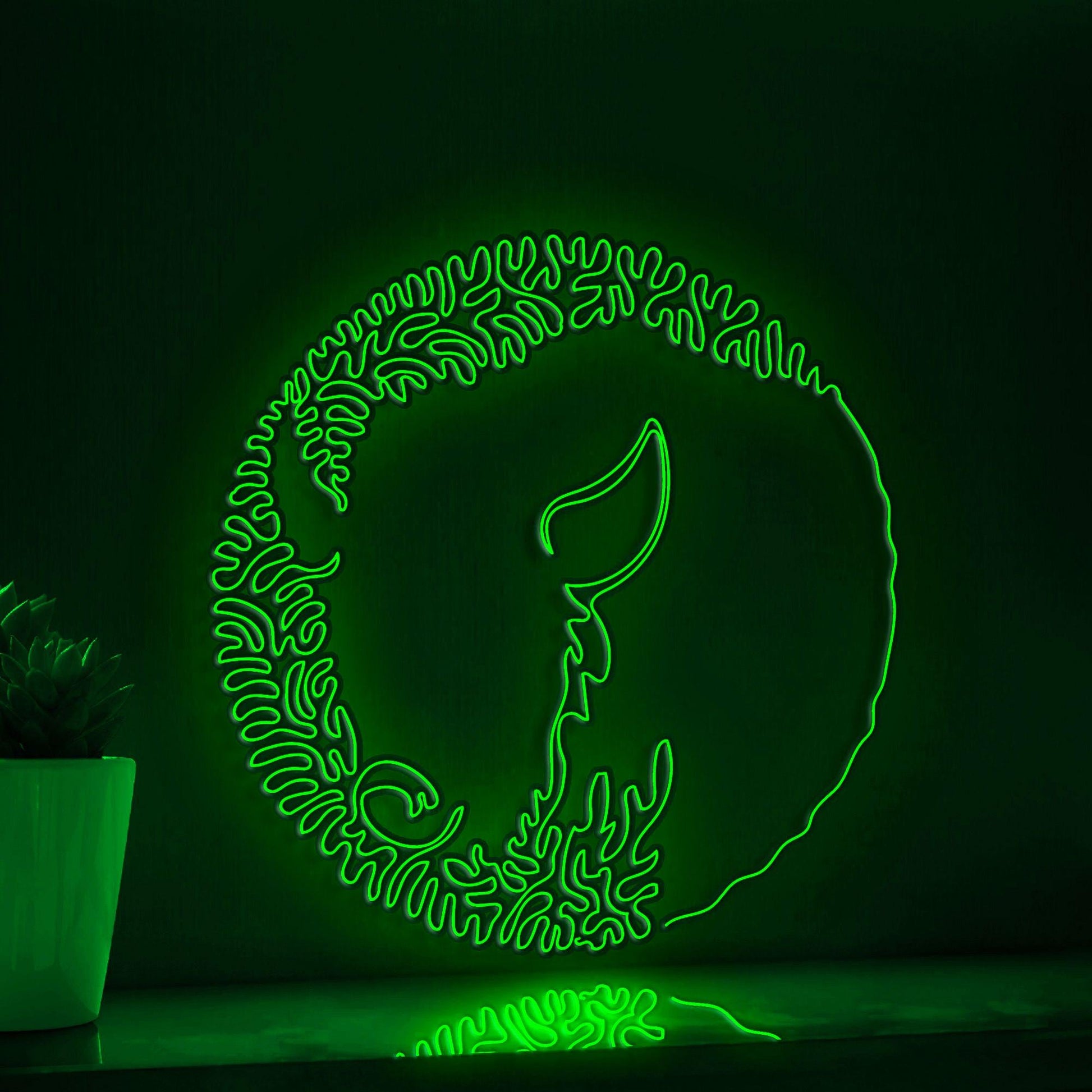 Bison One Line EL Wire Neon Sign - Enormous Herbivore Decor - myneonup