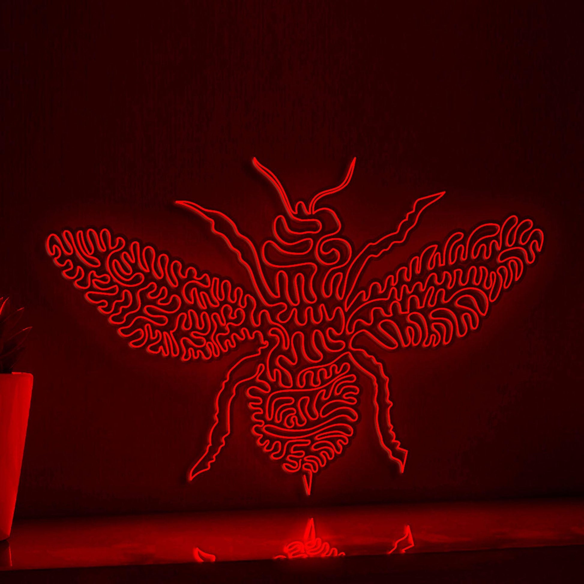Adorable Bee One Line EL Wire Neon Sign - Social Insect Decor - myneonup