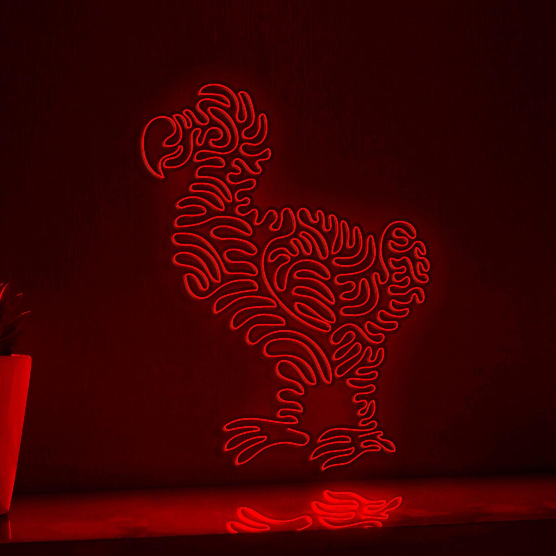 Dodo One Line EL Wire Neon Sign - Funny Dodo Abstract Art Neon for Home Decor - myneonup