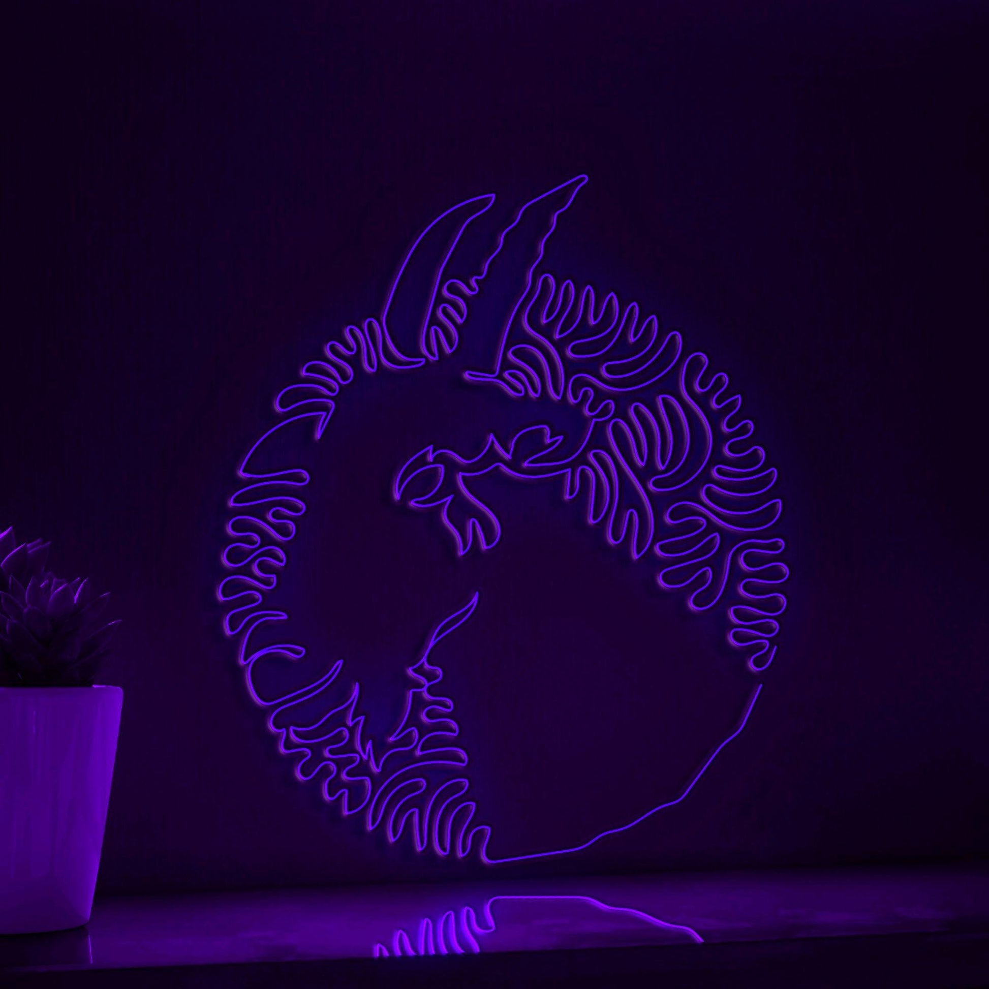 Goat One Line EL Wire Neon Sign - Perfect for Farm-themed Home Decor - myneonup
