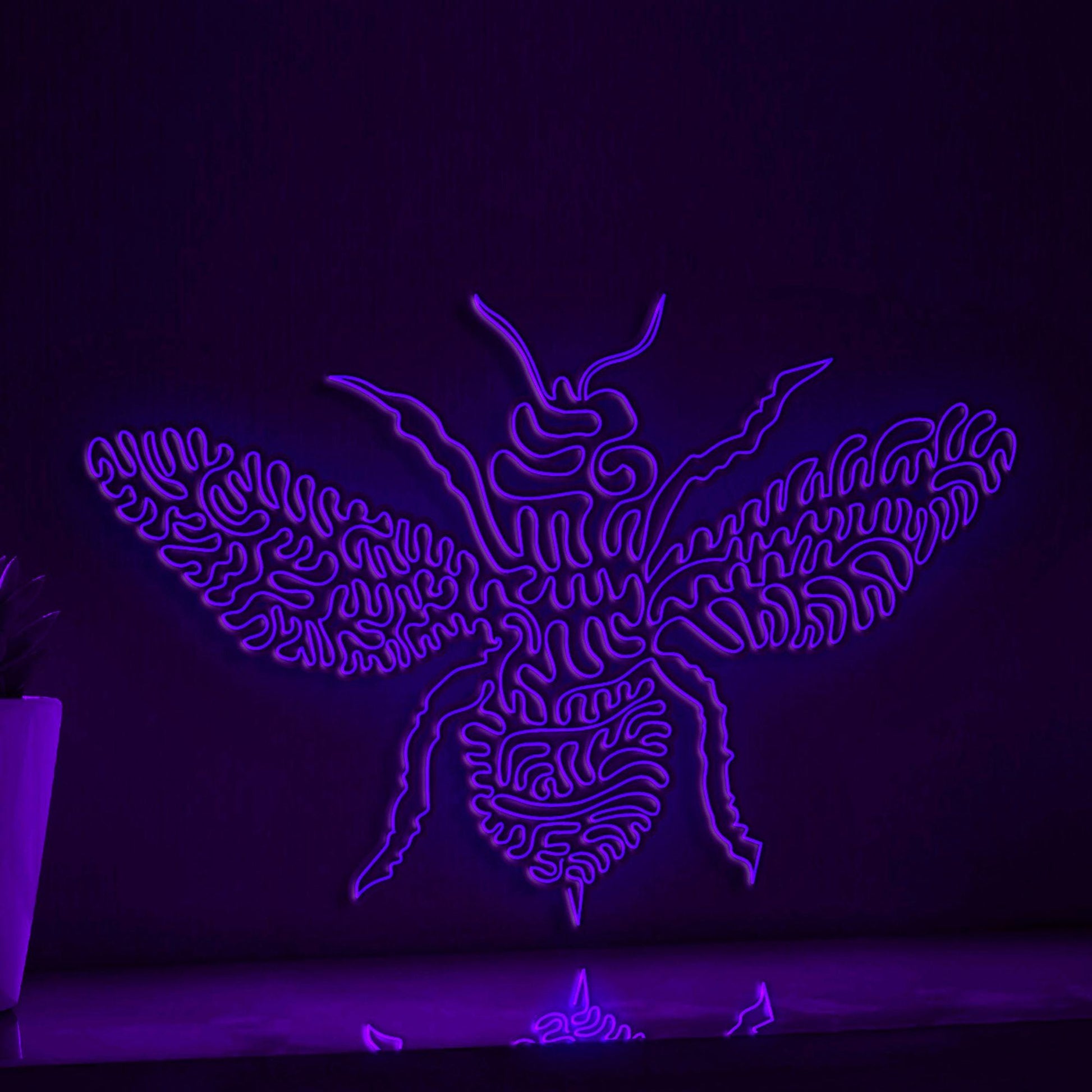 Adorable Bee One Line EL Wire Neon Sign - Social Insect Decor - myneonup