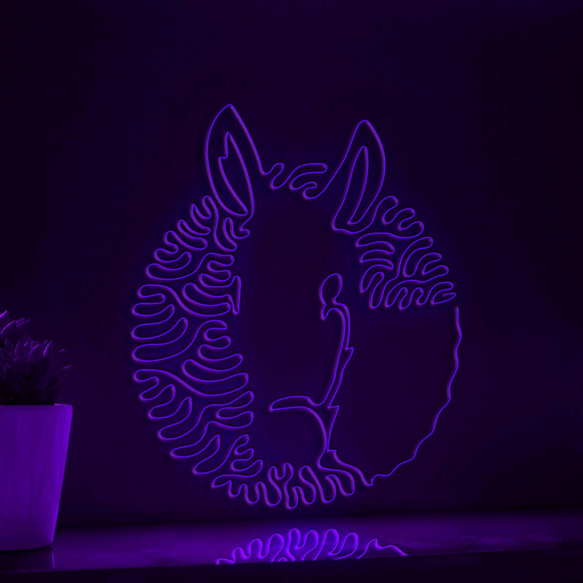 Donkey One Line EL Wire Neon Sign - Friendly Grazer Light Art - myneonup