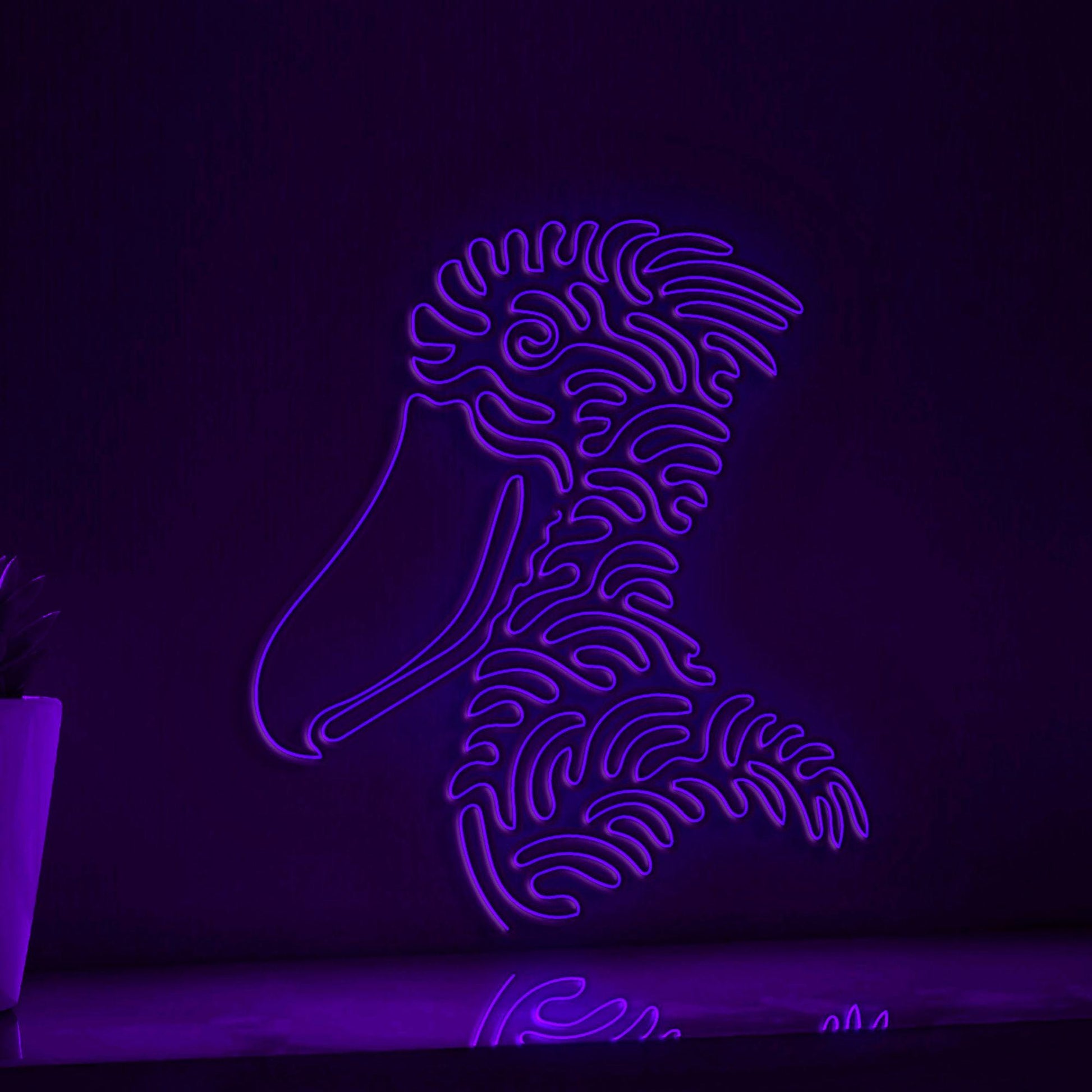 Shoebill One Line EL Wire Neon Sign - Lighted Bird Wall Art - myneonup