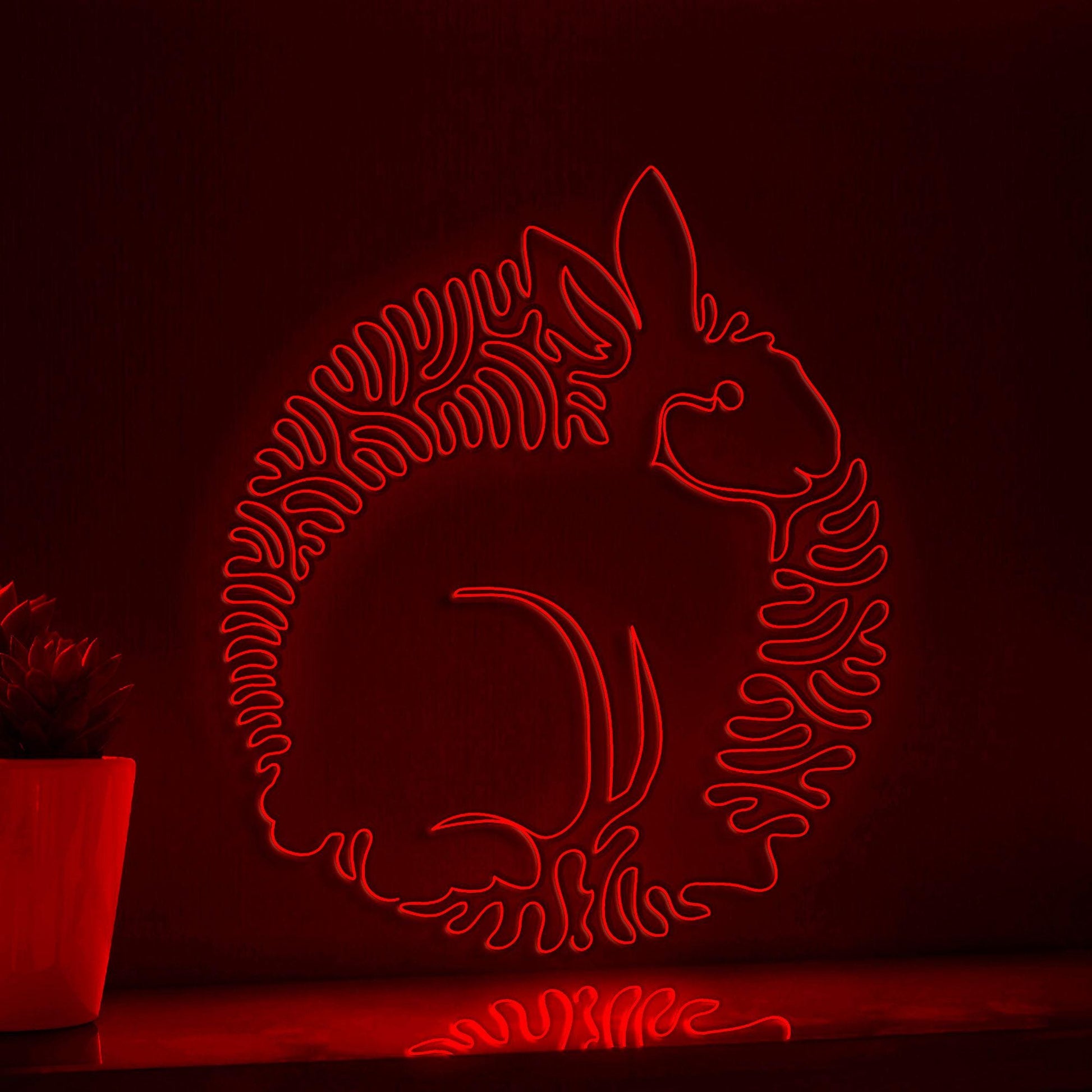 Rabbit One Line EL Wire Neon Sign 2 - Ideal for Kids' Rooms & Wall Decor - myneonup