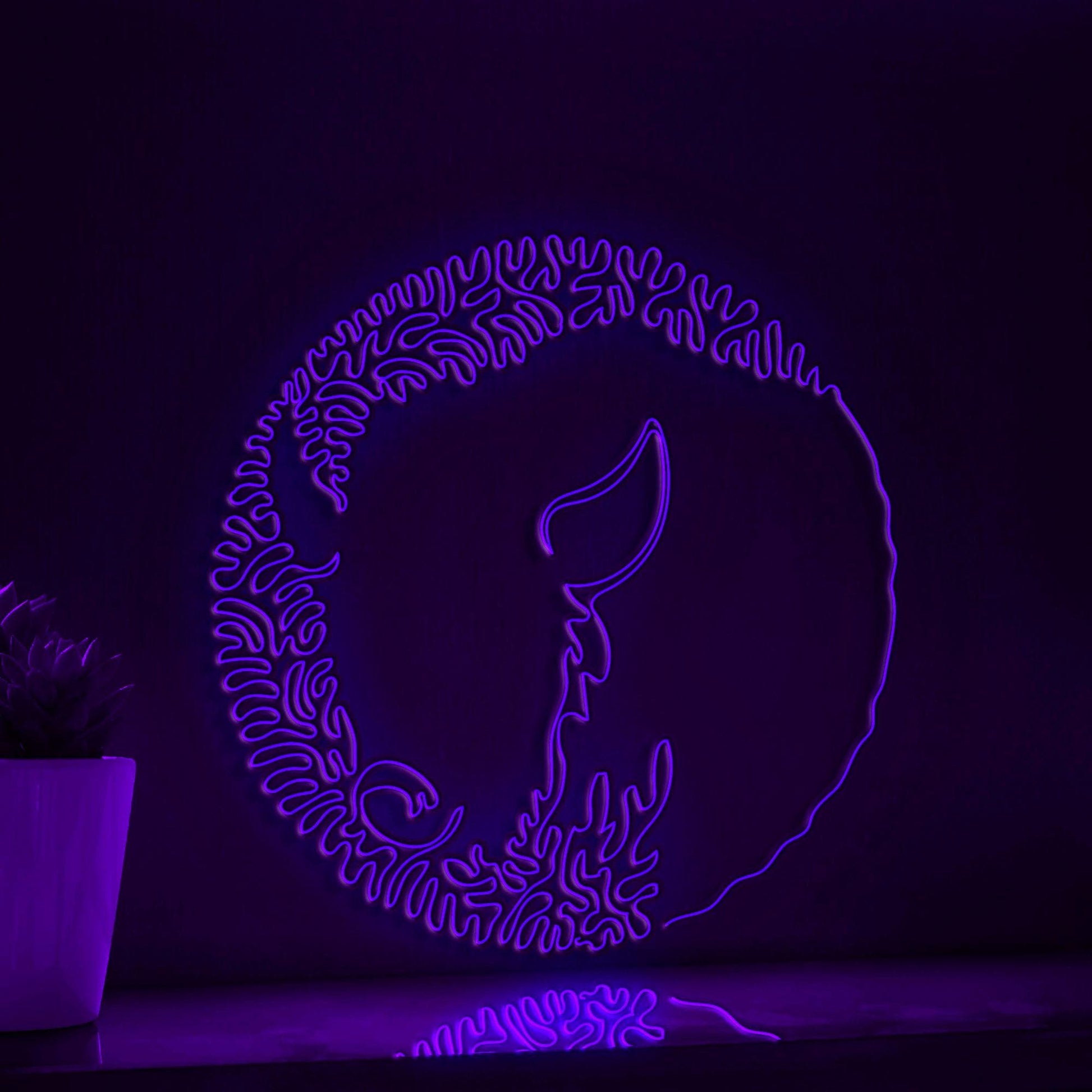 Bison One Line EL Wire Neon Sign - Enormous Herbivore Decor - myneonup