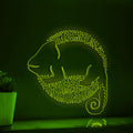 Chameleon One Line EL Wire Neon Sign - Camouflage Lizard Decor - myneonup