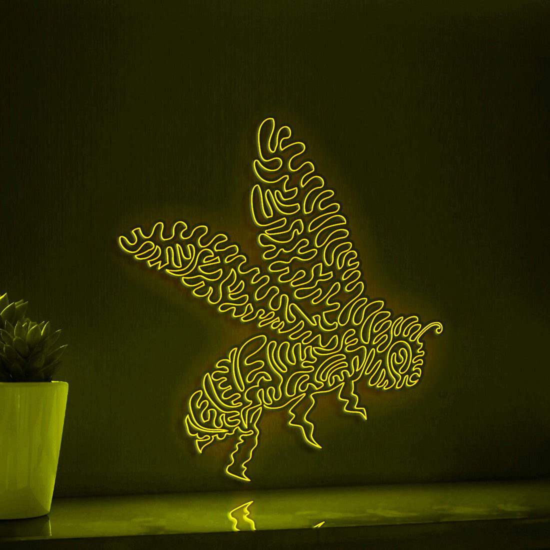 Bee One Line EL Wire Neon Sign - Ideal for Nature Lovers Wall Decor - myneonup