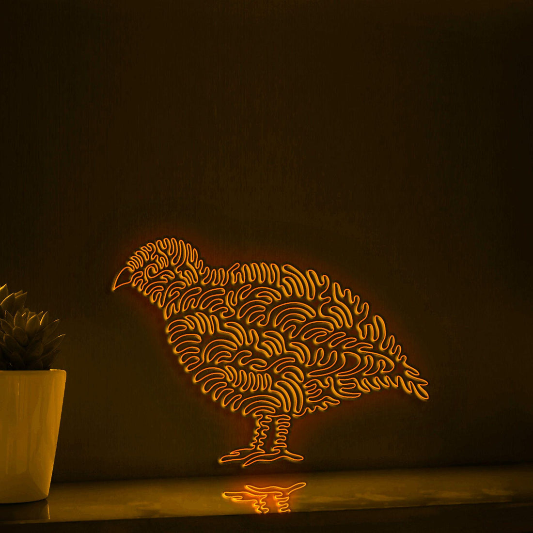 Quail One Line EL Wire Neon Sign - Plain Bird Decor - myneonup