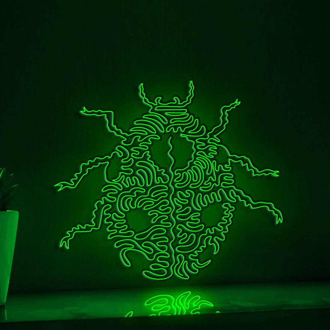 Ladybug One Line EL Wire Neon Sign - Beetle Insect Wall Art - myneonup