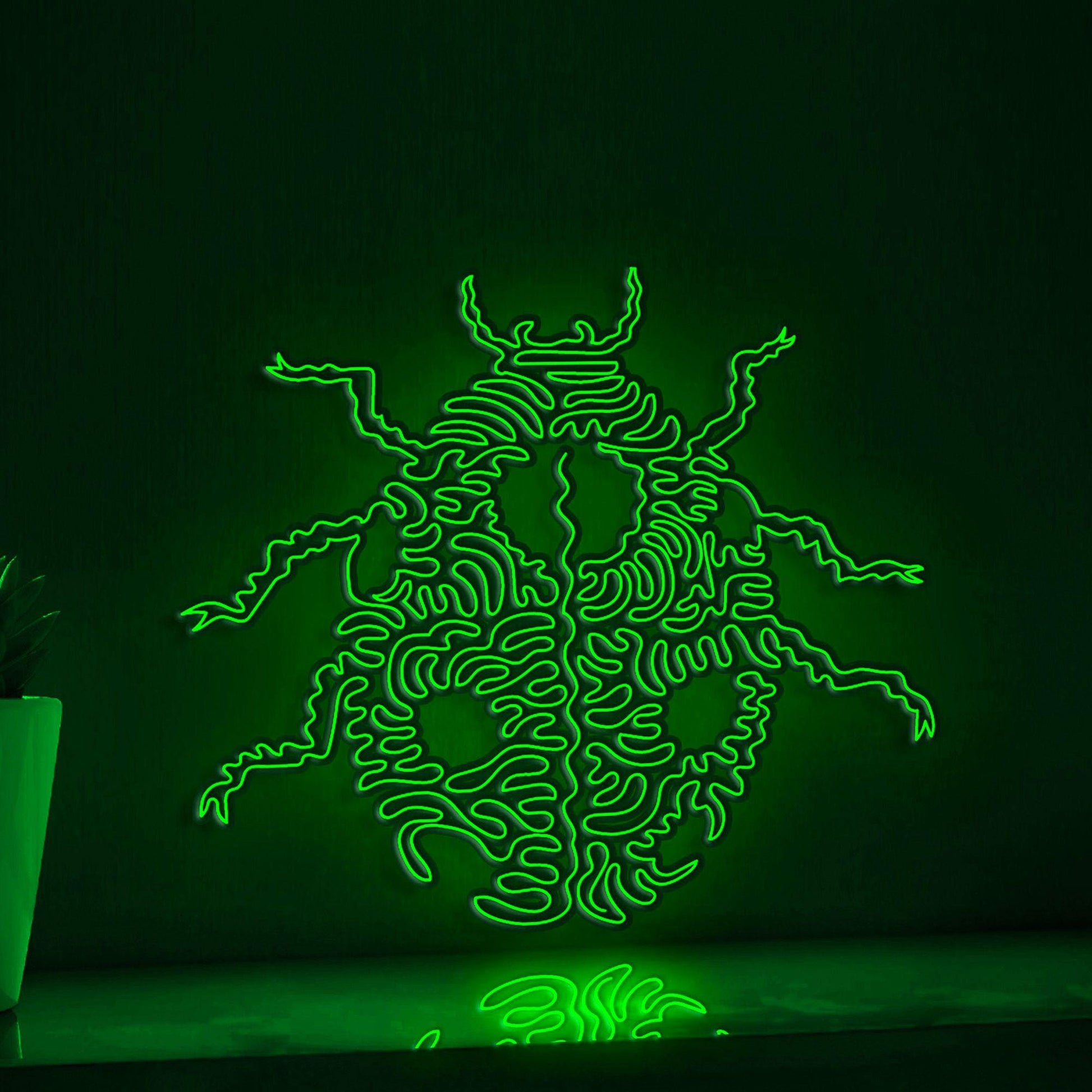Ladybug One Line EL Wire Neon Sign - Beetle Insect Wall Art - myneonup