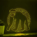 Chimp One Line EL Wire Neon Sign - Great Ape Wall Art - myneonup