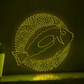 Blue Tang One Line EL Neon - Coral Reef Fish Decor - myneonup