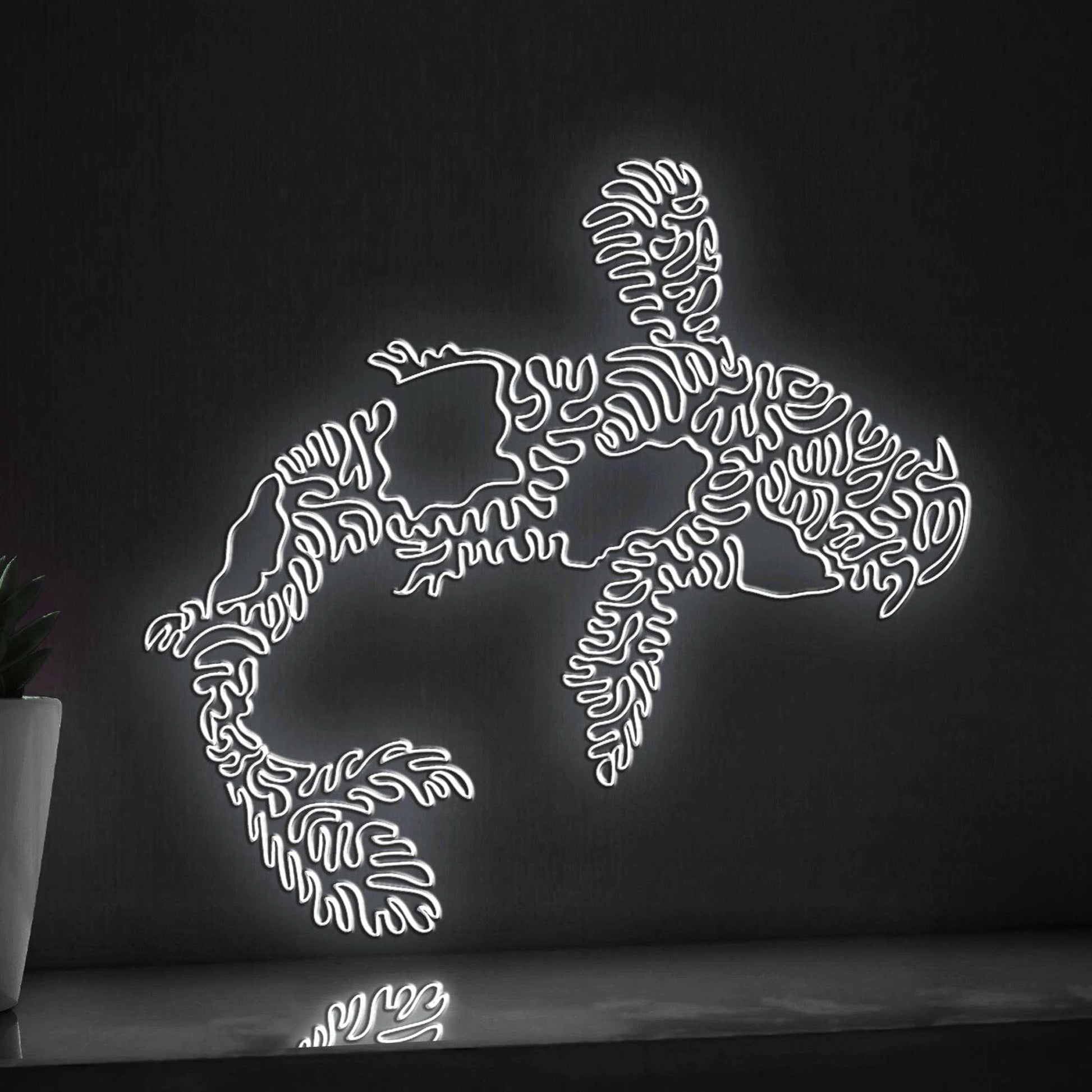 Koi One Line EL Wire Neon Sign - Japanese Relaxation Lighted Art - myneonup