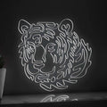 Tiger One Line Neon - Feline Predator Wall Art - myneonup