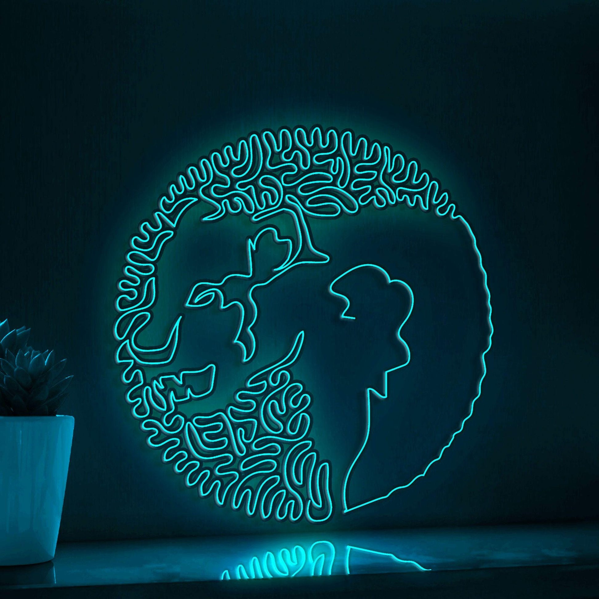 Panther One Line EL Wire Neon Sign - Agile Big Cat Decor - myneonup
