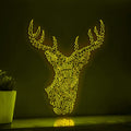 Deer One Line EL Neon - Forked Antlers Wall Art - myneonup