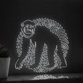 Chimp One Line EL Wire Neon Sign - Great Ape Wall Art - myneonup