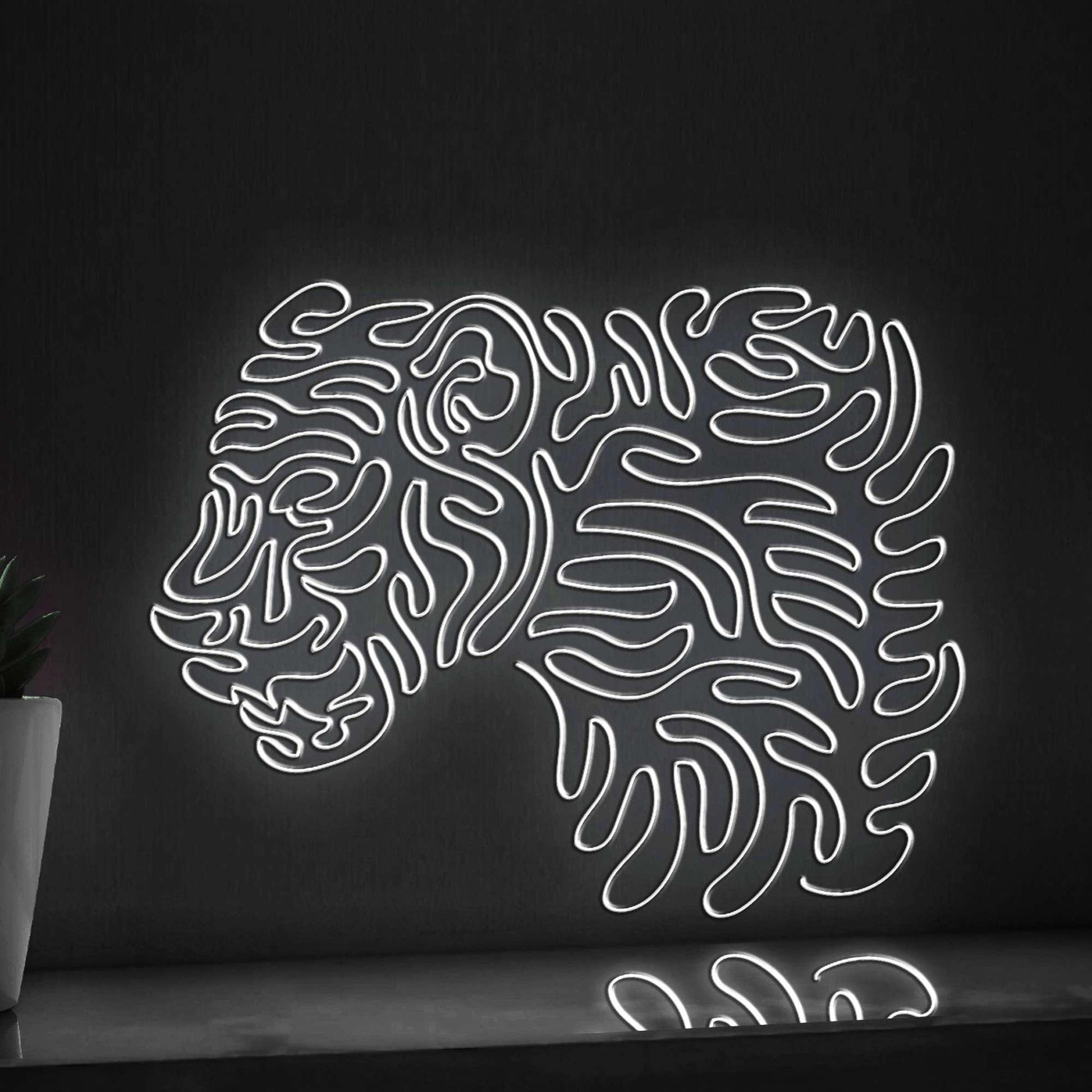 Panther One Line EL Wire Neon Sign - Predatory Animal Wall Art - myneonup