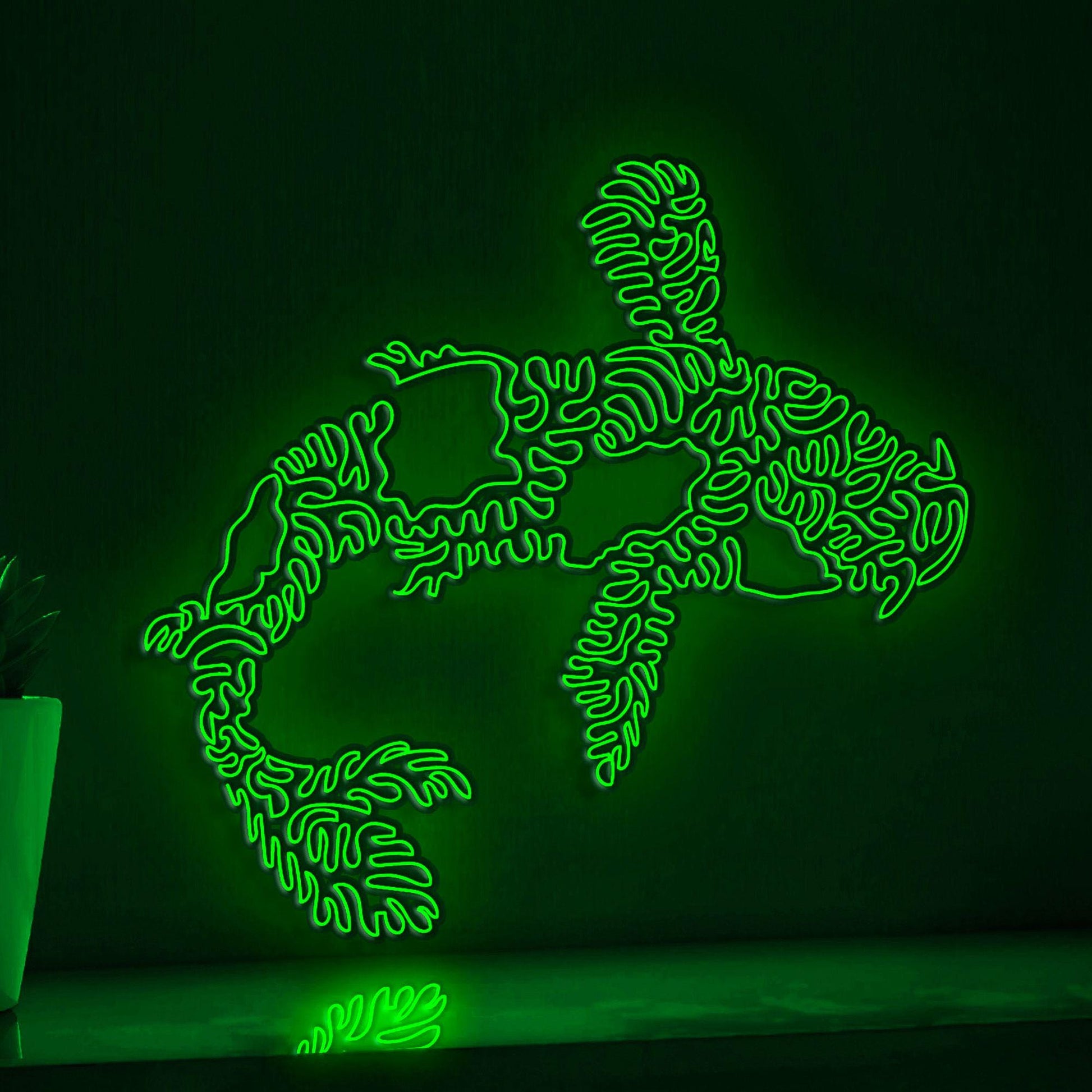 Koi One Line EL Wire Neon Sign - Japanese Relaxation Lighted Art - myneonup