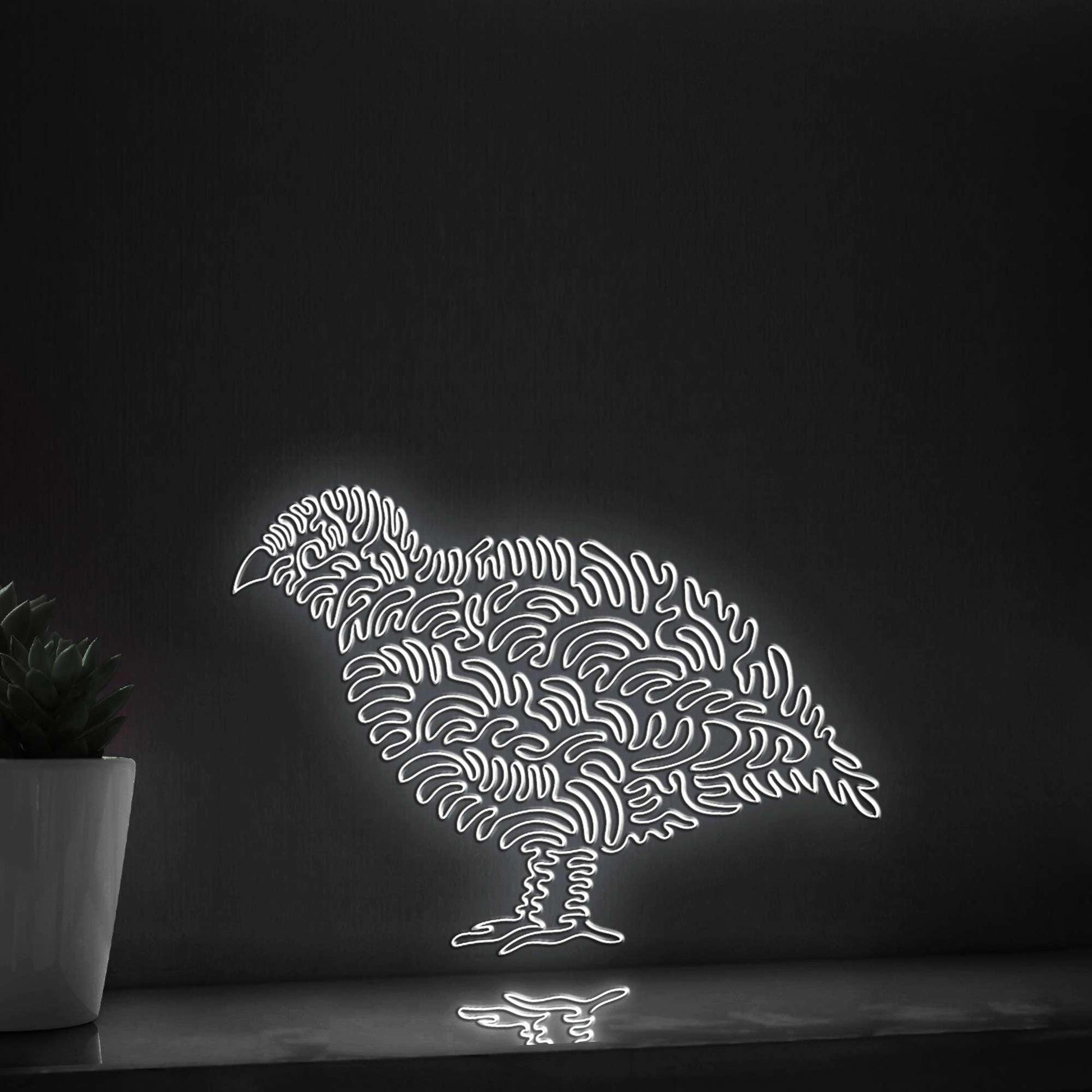 Quail One Line EL Wire Neon Sign - Plain Bird Decor - myneonup