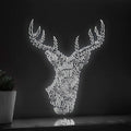 Deer One Line EL Neon - Forked Antlers Wall Art - myneonup