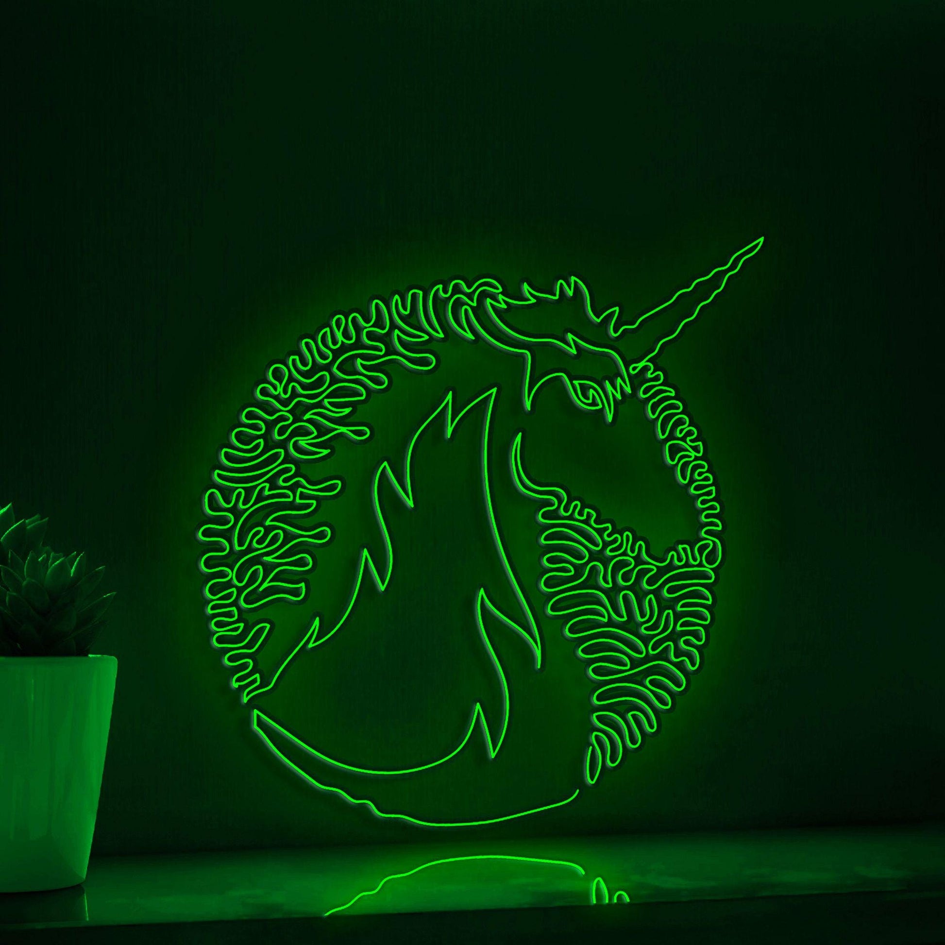 Unicorn One Line EL Wire Neon Sign - Mythical Animal Decor - myneonup