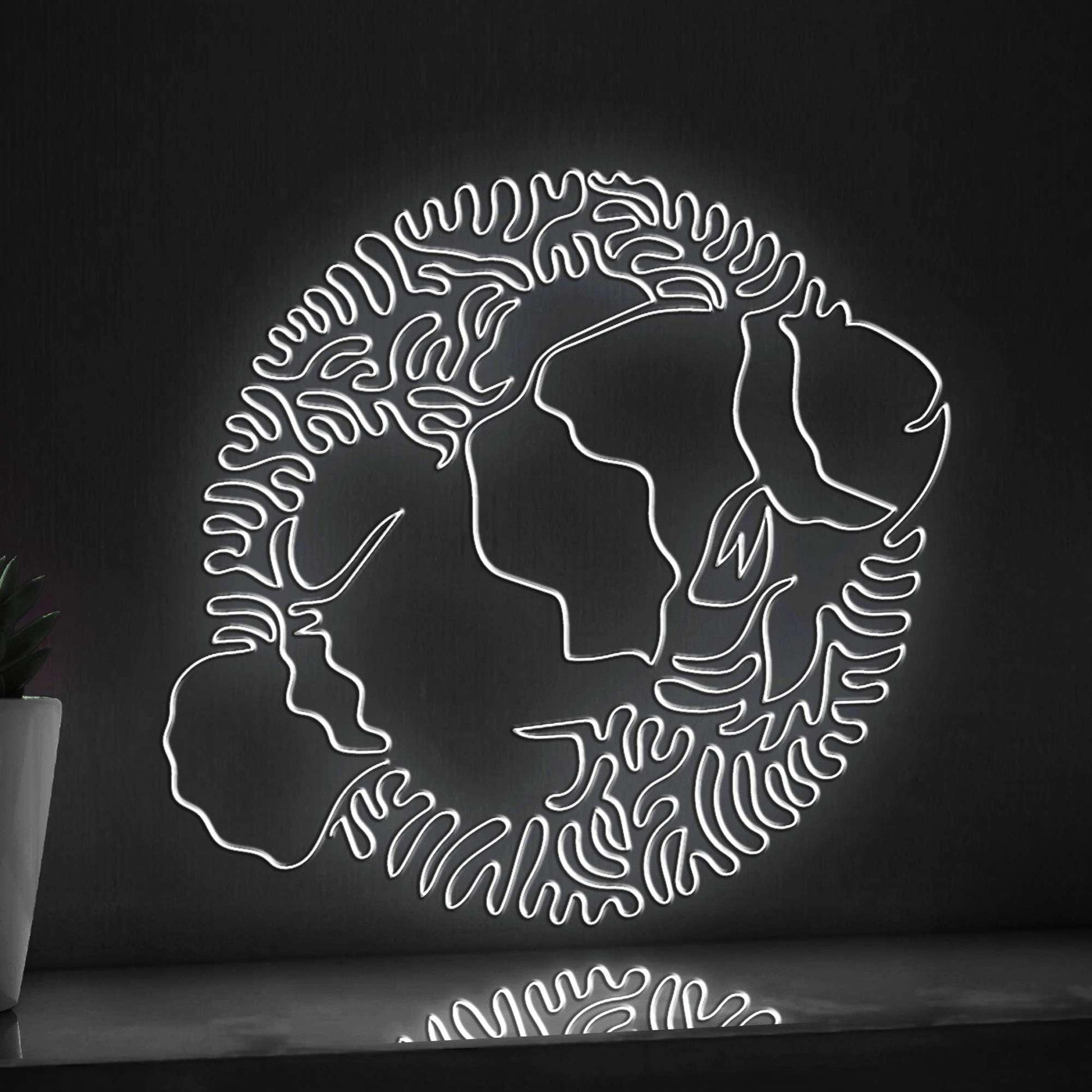 Clownfish One Line EL Wire Neon Sign - Ocean Themed Decor - myneonup
