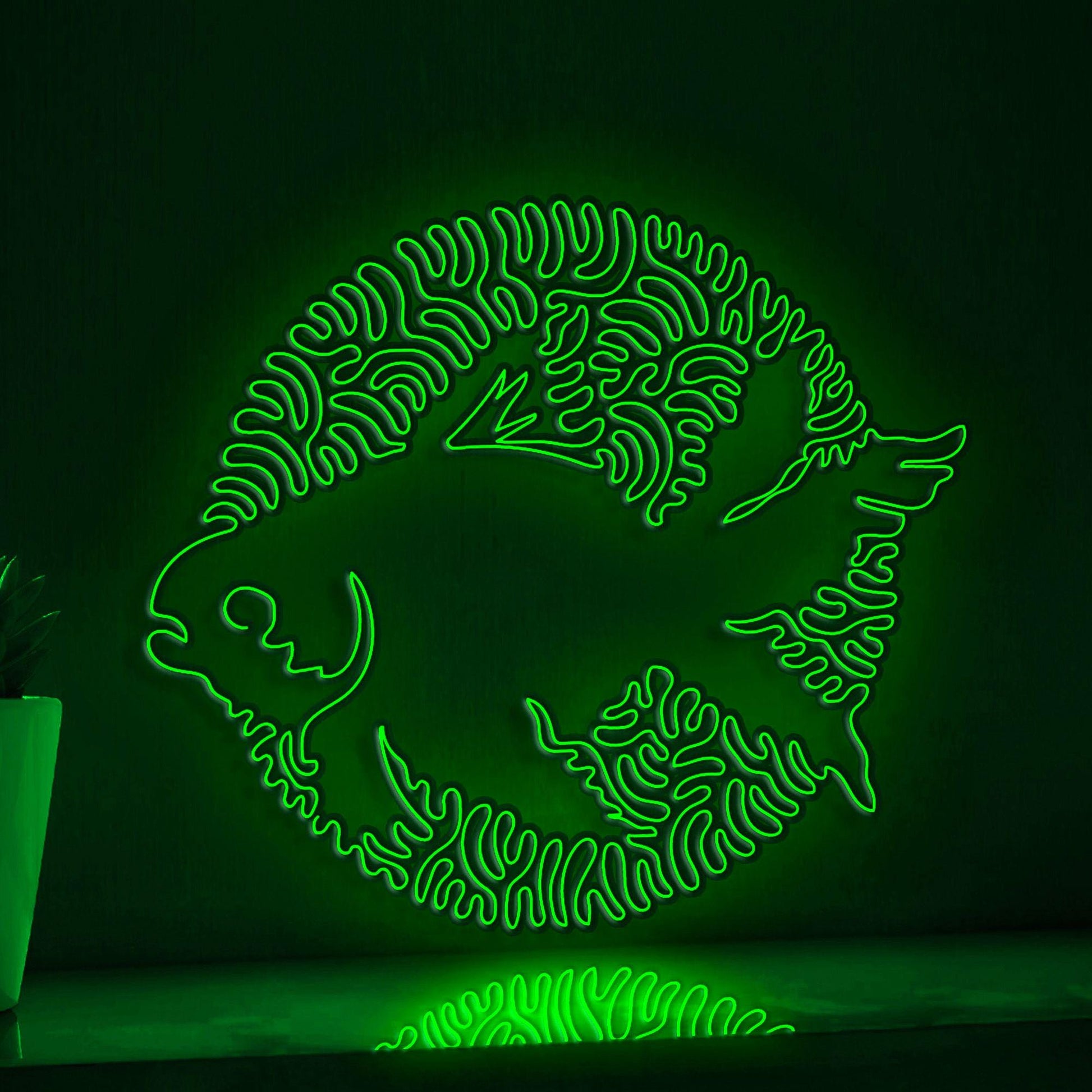 Goldfish One Line EL Wire Neon Sign - Ideal for Aquarium Lovers' Wall Decor - myneonup