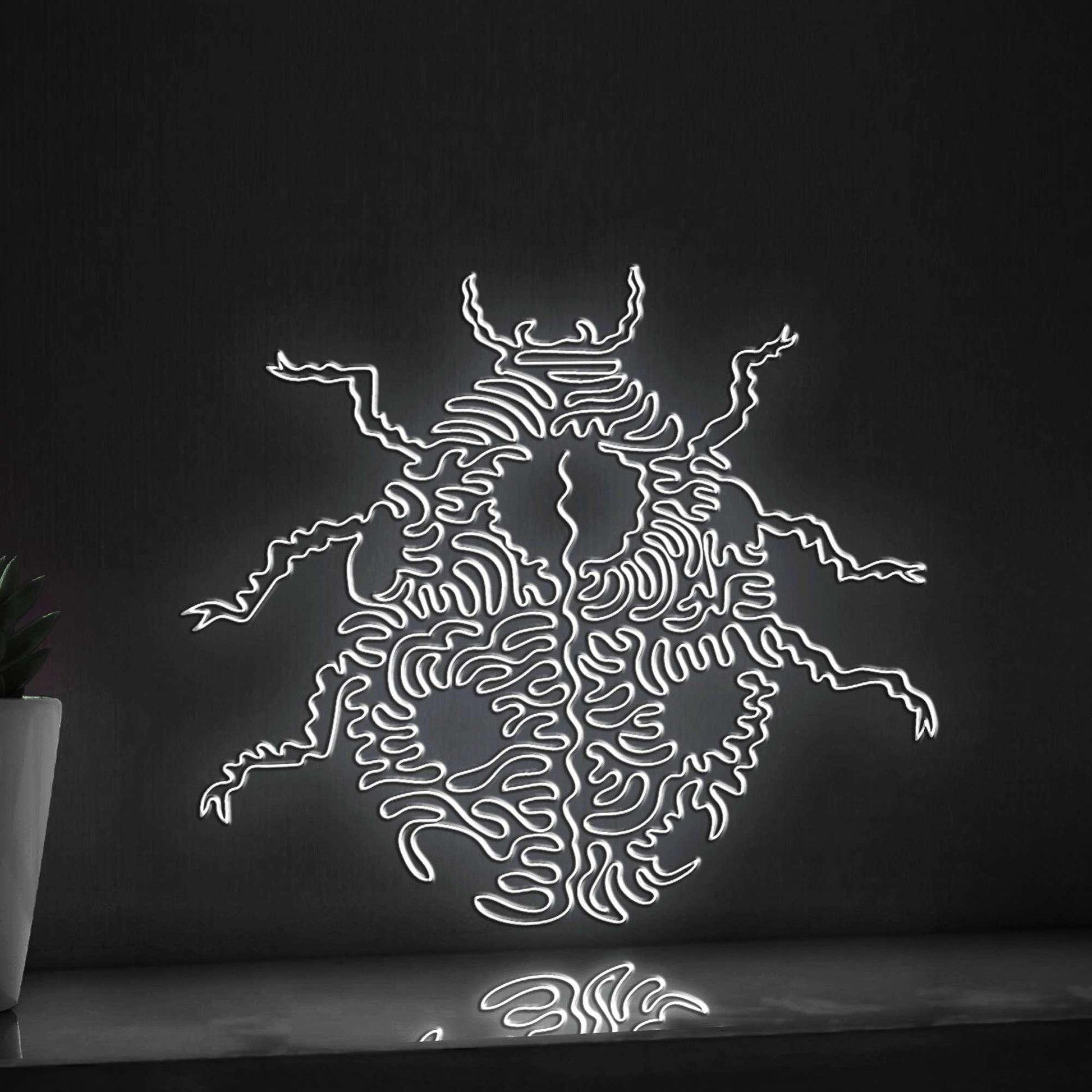 Ladybug One Line EL Wire Neon Sign - Beetle Insect Wall Art - myneonup