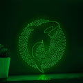 Orca One Line EL Neon - Killer Whale Circle Art - myneonup