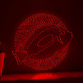 Blue Tang One Line EL Neon - Coral Reef Fish Decor - myneonup