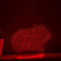 Hamster One Line EL Neon - Fluffy Pet Circle Art - myneonup
