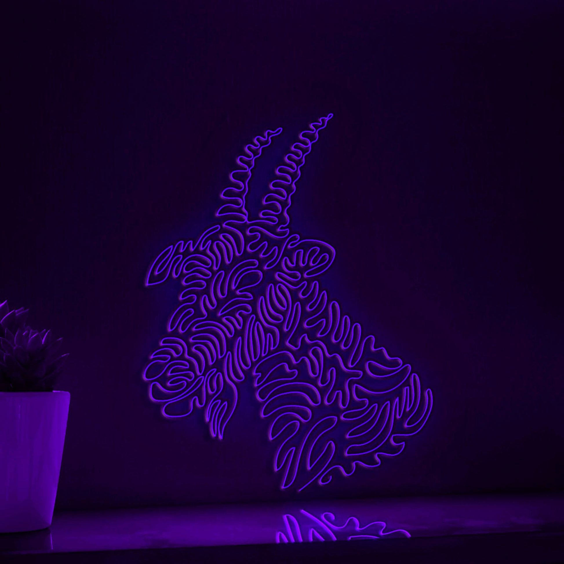 Goat One Line EL Wire Neon Sign - Farm-themed Wall Decor - myneonup