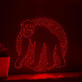 Chimp One Line EL Wire Neon Sign - Great Ape Wall Art - myneonup