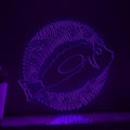 Blue Tang One Line EL Neon - Coral Reef Fish Decor - myneonup
