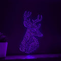 Deer One Line EL Wire Neon Sign - Red Deer Wall Art - myneonup