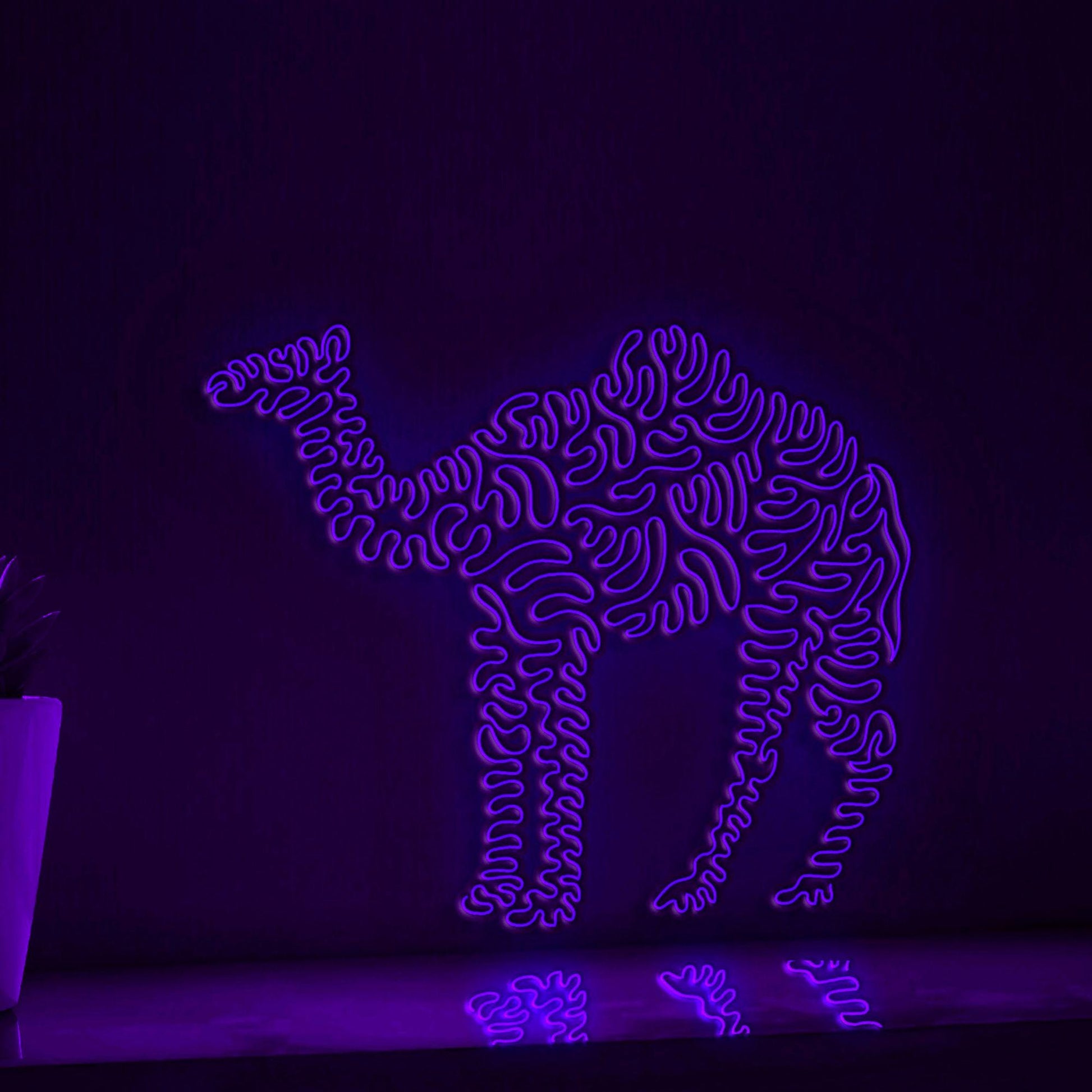 Camel One Line EL Wire Neon Sign - Desert Animal Wall Art - myneonup