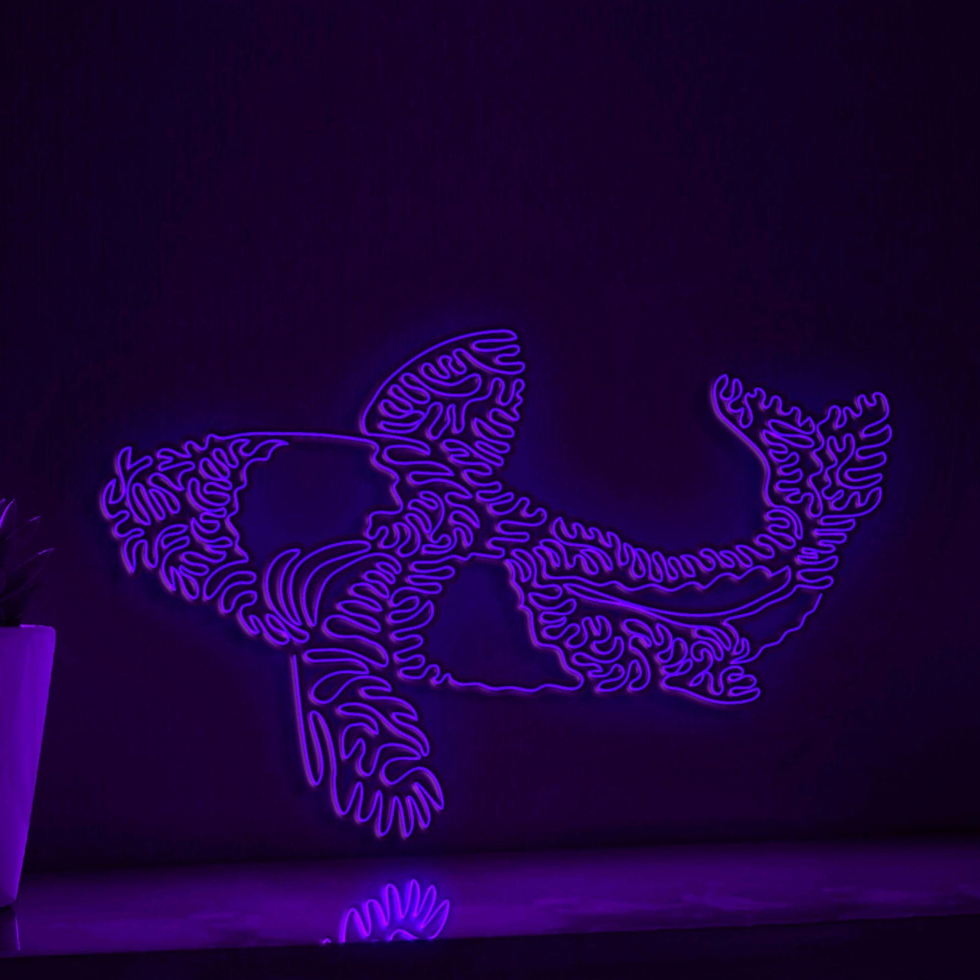Koi One Line EL Wire Neon Sign - for Asian Themed Decor & Good Luck Seekers - myneonup