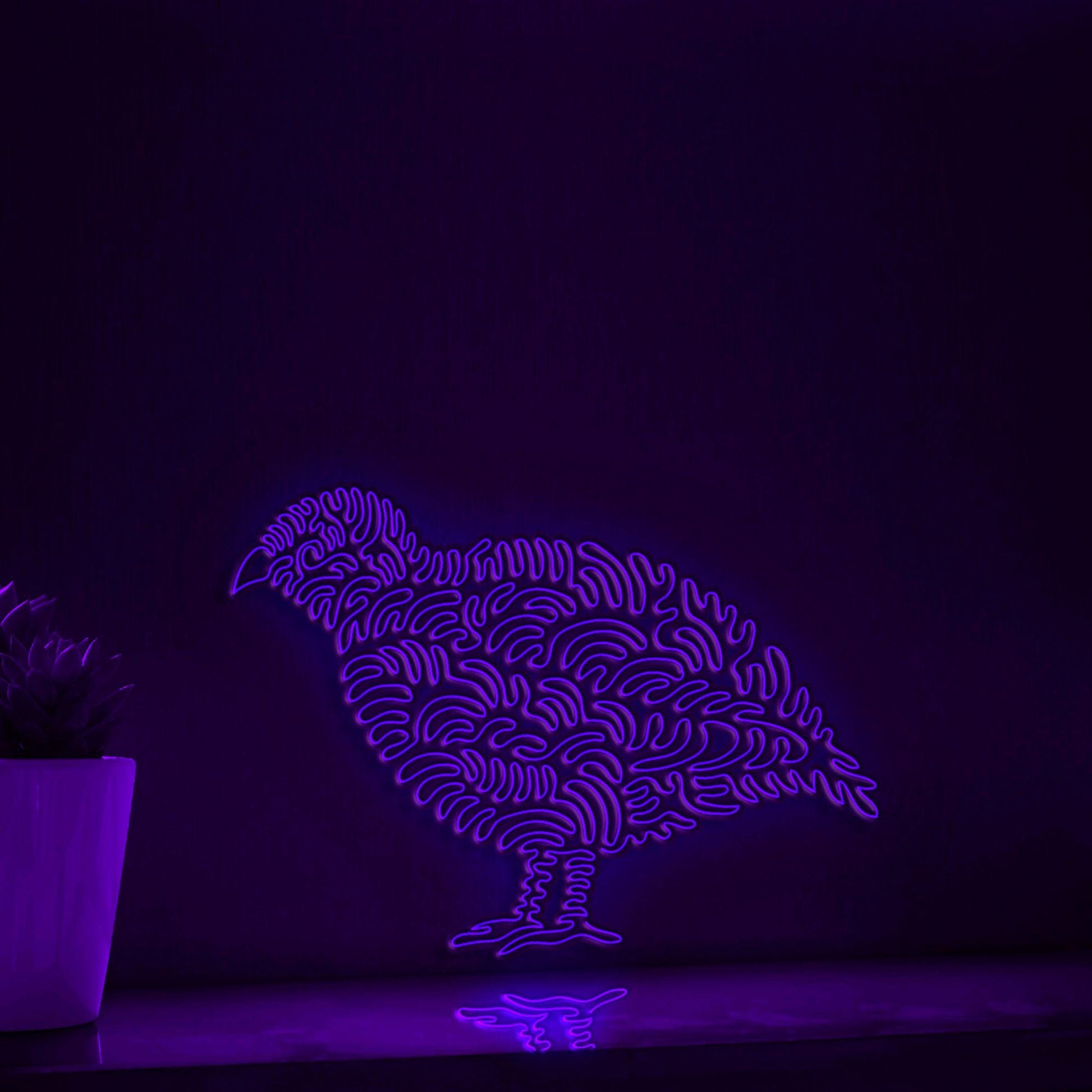 Quail One Line EL Wire Neon Sign - Plain Bird Decor - myneonup