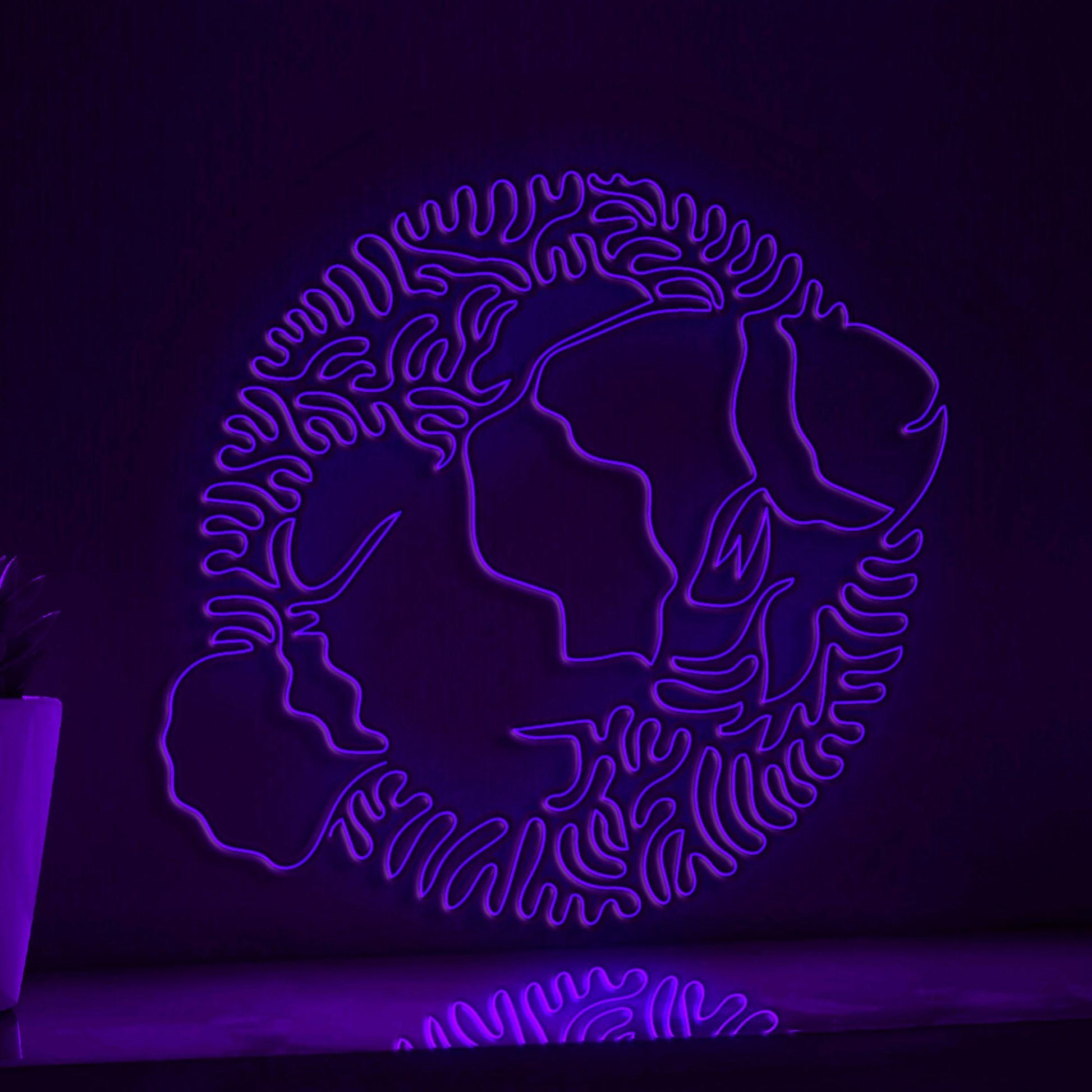 Clownfish One Line EL Wire Neon Sign - Ocean Themed Decor - myneonup